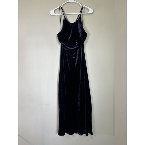 J. Crew Silk velvet‎ halter slip dress NEW NWT violet Size 2 - Picture 1 of 11